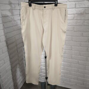 NWT Parasuco Men's Size 36/30 Cream Flat Front Lightweight Casual / Golf Pants